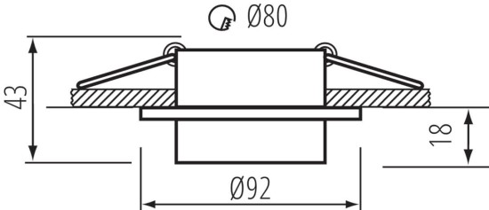 Kanlux Einbau-Downlight, Einbauleuchte LONVI Gx5,3/GU10 Weiß 35741