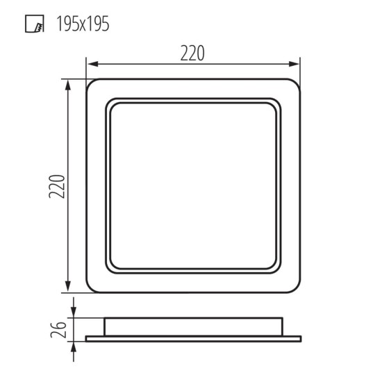 Kanlux Downlight, Einbauleuchte TAVO LED Weiß IP44/20 36519