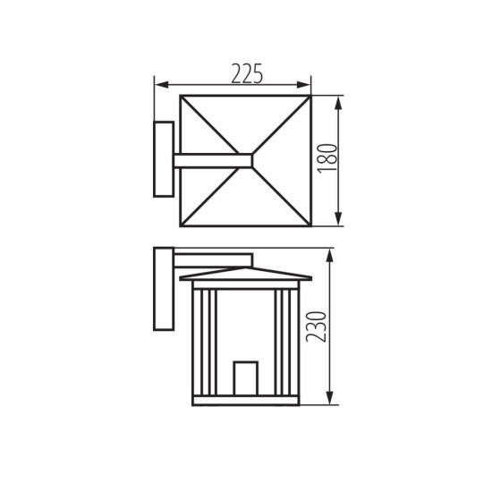 Kanlux Außenleuchte, Outdoorlampe SELTO E27 Schwarz IP44 36557