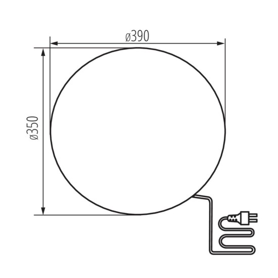 Kanlux Außenleuchte, runde Gartenlampe STONO N 39cm E27 Granit IP65 36591 in Stein-Design