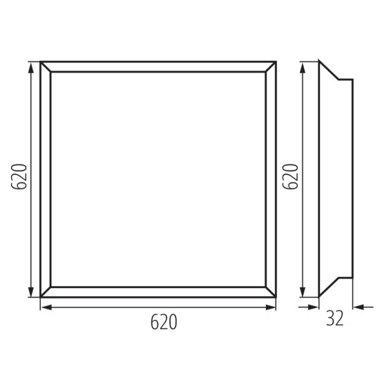 Kanlux LED Panel BLINGO 28-35W 62x62 CCT 3000k-4000k UGR19 37274