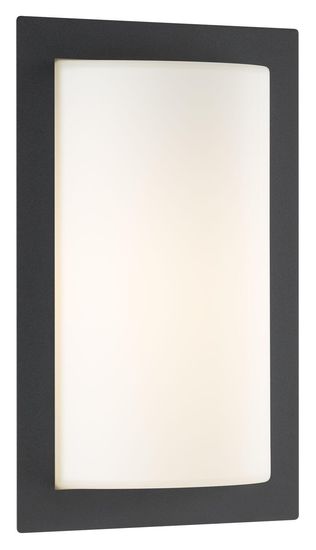 LCD Wandleuchte LED Bewegungsmelder Graphit 12W Warmweiss IP44 31x19,5x9,5cm 044LEDSEN Made in Italy