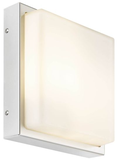 LCD Wand- & Deckenleuchte LED Edelstahl 12W Warmweiss IP44 25x25x9,5cm 046LED Made in Italy