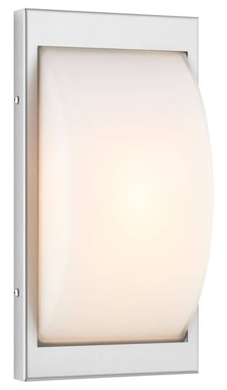 LCD Wandleuchte LED Edelstahl 12W Warmweiss IP44 32,5x17x9cm 068LED Made in Italy