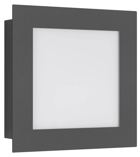 LCD Wandleuchte LED Graphit 12W Warmweiss IP44 26x26x5cm 3007LED Made in Germany