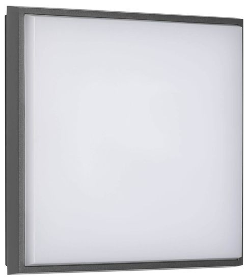 LCD Deckenleuchte, Wandleuchte Graphit LED 10W Warmweiss IP54 17,5x17,5x4,5cm 5060