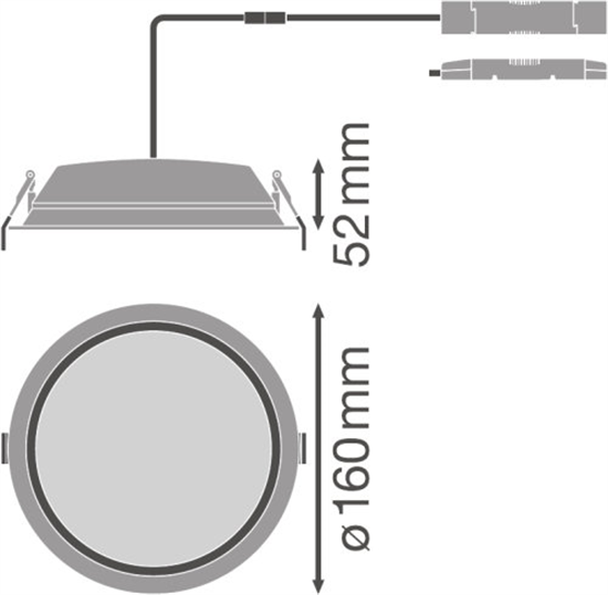 Ledvance Downlight Alu DALI 150 14W 4000K IP44/Ip20Wt Dimmbar 4058075202634