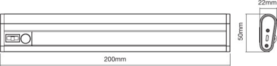 Ledvance Linear LED Mobile Usb 200 Batterie-Leuchte Schrankleuchte 4058075260436