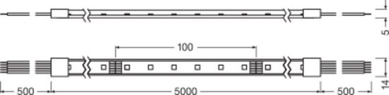 LEDVANCE LED STRIP Flexstreifen PERFORMANCE-1000 RGBW PROTECTED -1000/RGBW/827/5/IP66 dimmbar 4058075436053