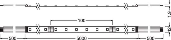LEDVANCE LED STRIP Flexstreifen PERFORMANCE-1000 RGBW -1000/RGBW/840/5 6655lm 4000K neutralweiss dimmbar 4058075436282