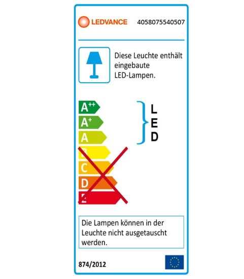 LEDVANCE LED SPOT GU10 1x2.6W 2700K 4058075540507