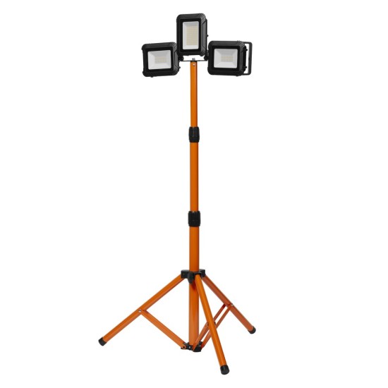 LEDVANCE Worklight TRIPOD LED Baustrahler 3-fach mit Stativ 40W neutralweiss IP54 orange 4058075576575