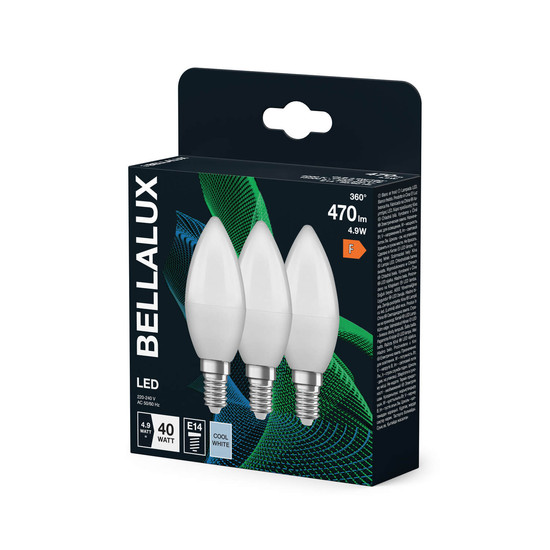 3er Pack BELLALUX LED Lampe CLB 4.9W 840 Frosted E14 Neutralweiss 4058075595484