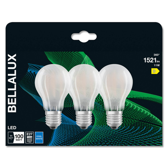 3er Pack BELLALUX LED Lampe CLA 11W 840 Frosted E27 Neutralweiss 4058075606418