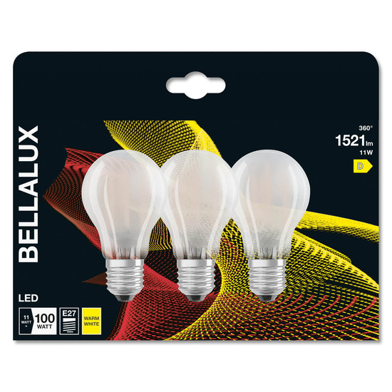 3er Pack BELLALUX LED Lampe CLA 11W 827 Frosted E27 Warmweiss 4058075606432