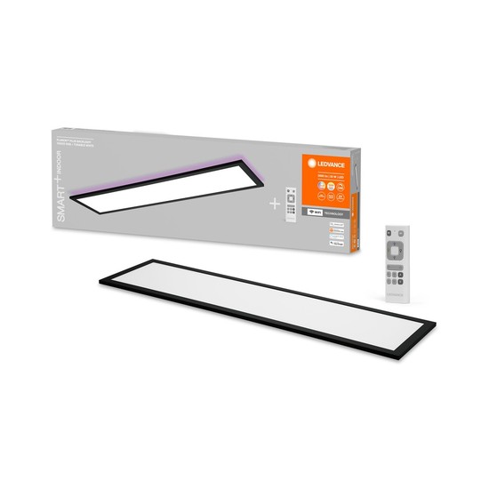 LEDVANCE SMART+ Planon Plus LED Panel 100x25cm RGBW 30W Tunable White Backlight schwarz 4058075650299