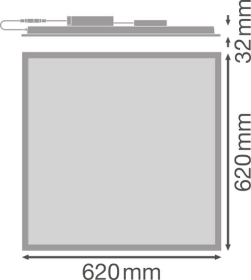 LEDVANCE PANEL COMFORT 625 UGR<19 DALI CS CRI90 36W 930 940 VIVARES CS 4200lm 3000K/4000K Steuerbare Lichtfarbe IP40/IP20 dimmbar 4058075694521