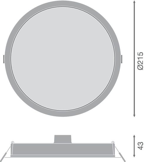 LEDVANCE DOWNLIGHT Einbauleuchte IP44 215 24W 865 weiss 4058075703247