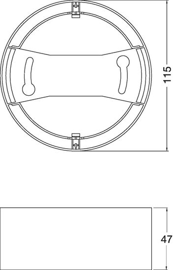 LEDVANCE DOWNLIGHT Einbauleuchte IP44 Rahmen 115 weiss 4058075709904