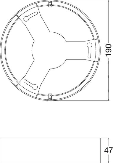 LEDVANCE DOWNLIGHT Einbauleuchte IP44 Rahmen 190 weiss 4058075709942