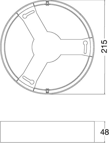 LEDVANCE DOWNLIGHT Einbauleuchte IP44 Rahmen 215 weiss 4058075709966