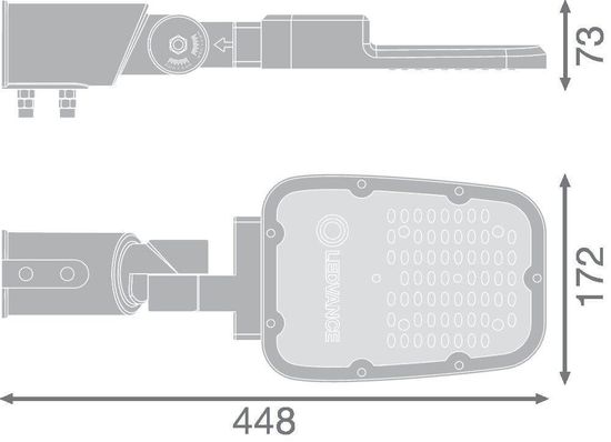 LEDVANCE STREETLIGHT AREA SMALL Straßenleuchte RV20ST 30W 727 3900lm 2700K warmweiss IP66 4058075725010