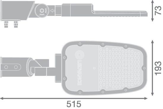 LEDVANCE STREETLIGHT AREA MEDIUM Straßenleuchte RV20ST 65W 740 8775lm 4000K neutralweiss IP66 4058075725218