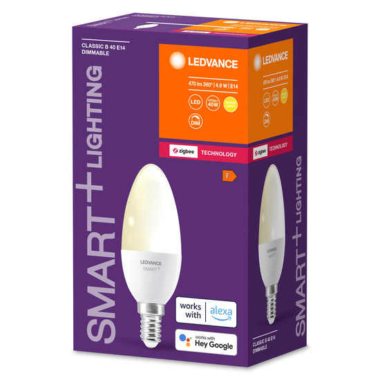 LEDVANCE LED Lampe SMART+ Classic 4.9W 220V FR E14 Dimmbar Warmweiss 4058075729063