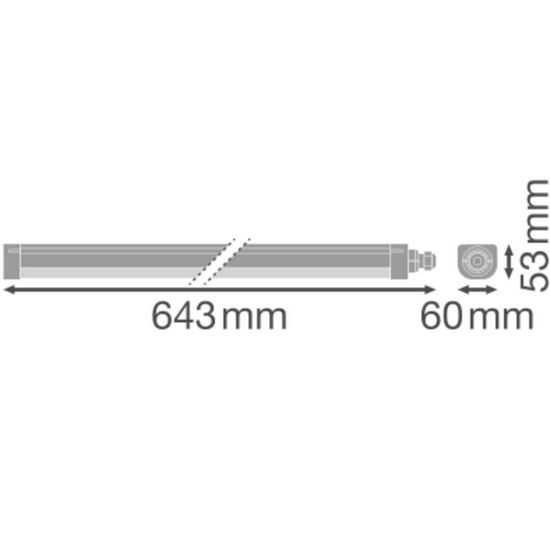 LEDVANCE DAMP PROOF Feuchtraumleuchte COMPACT GEN 2 600 16W 840 IP66 4058075740853