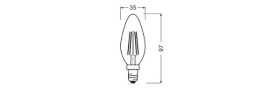 LEDVANCE LED CLASSIC B EEK B 2.5W 827 klar E14 Lampe 470lm 2700K warmweiss wie 40W 4058075747821