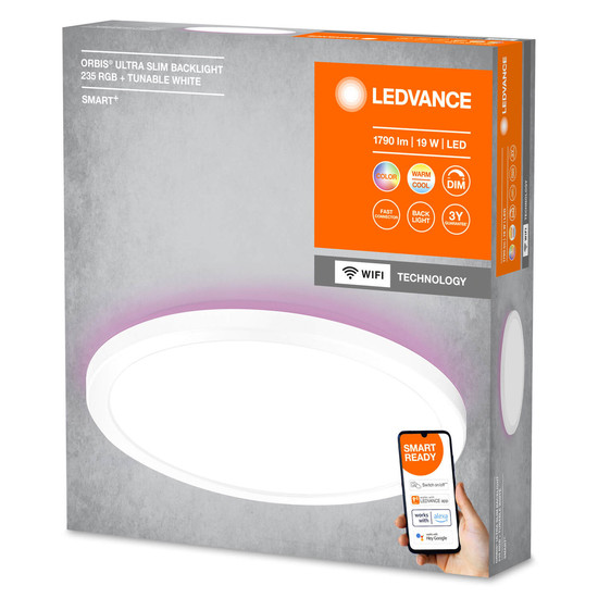 LEDVANCE LED Rundleuchte Smart+ Orbis Ceiling 23,5cm White RGB + TW Dimmbar RGBTW Farbwechsel / steuerbare Lichtfarbe 4058075752719