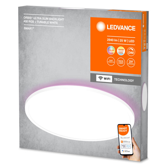 LEDVANCE LED Rundleuchte Smart+ Orbis Ceiling 40cm White RGB + TW Dimmbar RGBTW Farbwechsel / steuerbare Lichtfarbe 4058075752764