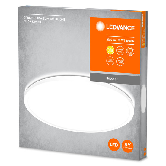 LEDVANCE LED Deckenleuchte ORBIS ULTRA SLIM CLICK 40cm White 22W Dimmbar Warmweiss 4058075752849