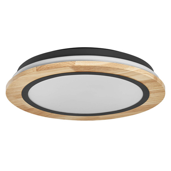 LEDVANCE LED Deckenleuchte Smart+ Orbis Ceiling Wood 40cm TW Dimmbar Tunable White, Kalt-zu-Warm-Farbwechsel 4058075754751