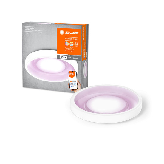 LEDVANCE LED Rundleuchte Smart+ Orbis Ceiling Claria 49cm RGB + TW Dimmbar RGBTW Farbwechsel / steuerbare Lichtfarbe 4058075754775