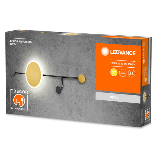 LEDVANCE LED Wandleuchte Decor Perchero Gray Warmweiss 4058075756847