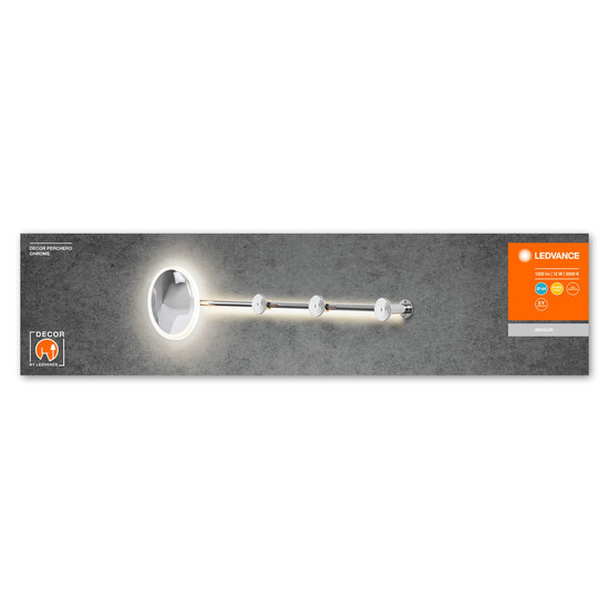 LEDVANCE LED Wandleuchte Decor Perchero Chrome IP44 Warmweiss 4058075756885