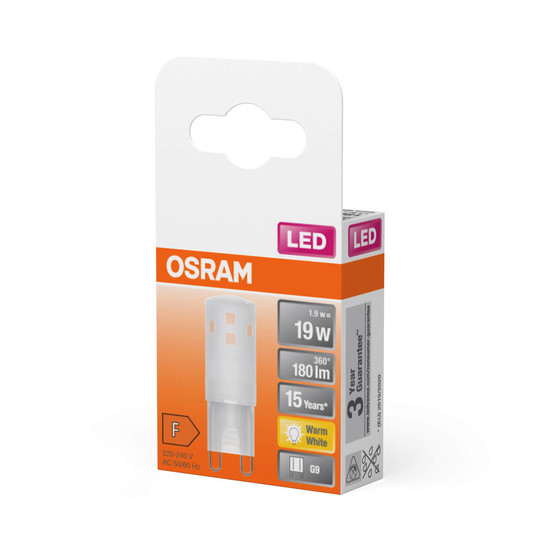 OSRAM LED Lampe PIN G9 1.9W 827 Frosted G9 Warmweiss 4058075757943