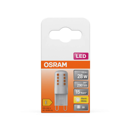 OSRAM LED Lampe PIN G9 2.6W 827 Frosted G9 Warmweiss 4058075757967