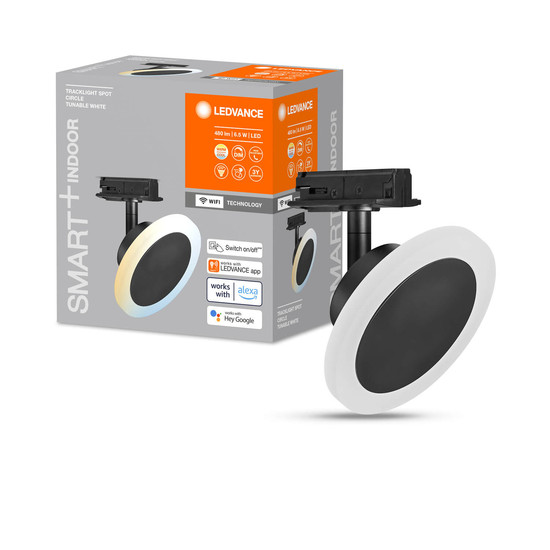 LEDVANCE LED Spot SMART+ TRACKLIGHT CIRCLE Black TW Dimmbar Tunable White, Kalt-zu-Warm-Farbwechsel 4058075759763