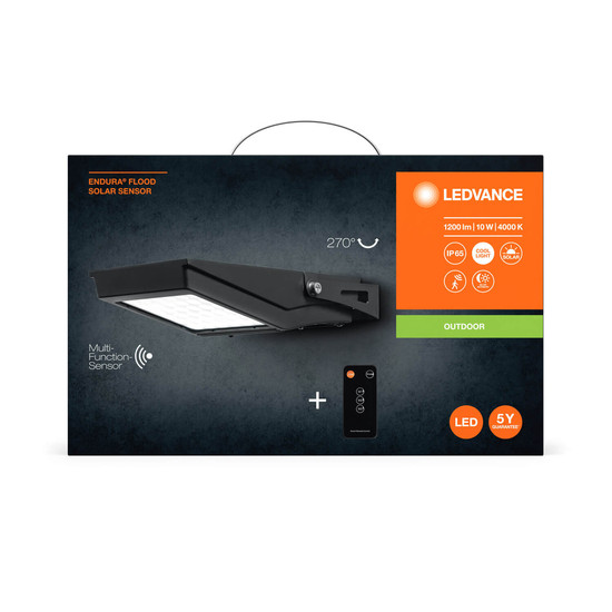 LEDVANCE LED Außenleuchte ENDURA FLOOD Solar Sensor 10 W 4000 K Neutralweiss 4058075762350