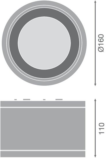 LEDVANCE DOWNLIGHT Einbauleuchte SURFACE IP65 160 30W 840 36D schwarz 4058075769113