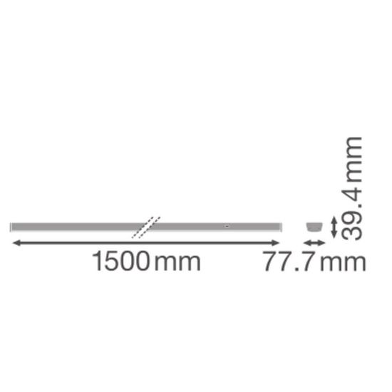 LEDVANCE TruSys FLEX schmal 35W 840 N CL weiss DALI 5800lm 4000K neutralweiss IP40 dimmbar 4058075770836