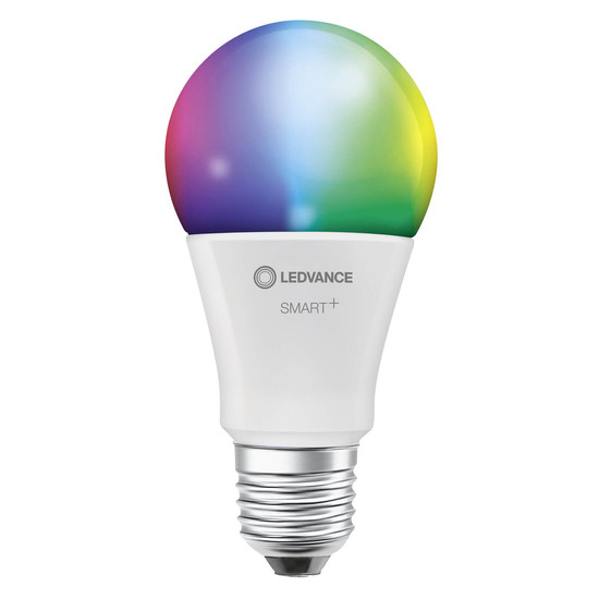 LEDVANCE LED Lampe SMART+ WiFi Classic Multicolour 230V RGBW FR E27 SINGLE PACK Dimmbar RGBTW Farbwechsel / steuerbare Lichtfarbe 4058075778450