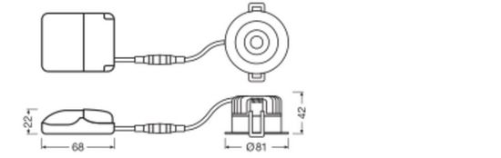 LEDVANCE SPOT FIX 8W 930 PS IP44 silber dimmbar 4058075799608