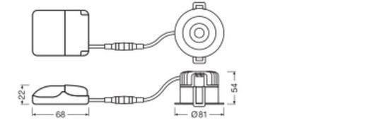 LEDVANCE SPOT DARKLIGHT 8W 927 PS IP44 weiss dimmbar 4058075799806