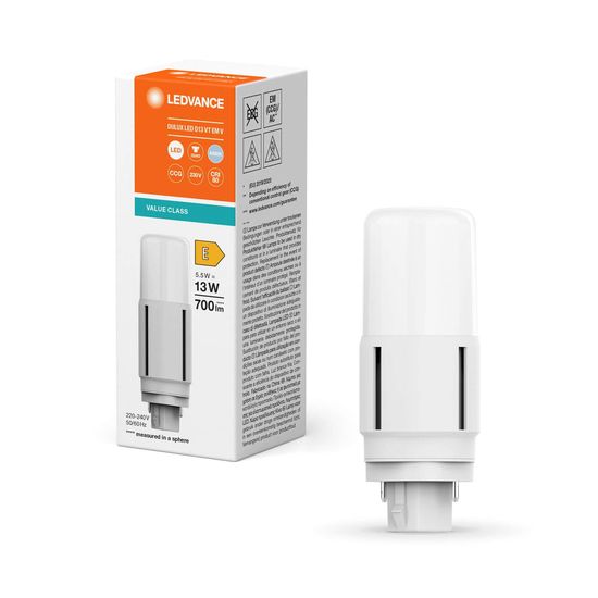 LEDVANCE DULUX LED EM KVG & AC MAINS 230V-direkt 5.5W 840 G24D G24d 700lm 4000K neutralweiss wie 13W 4058075821835