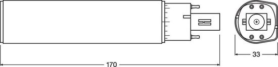 LEDVANCE DULUX LED HF EVG & AC MAINS 230V-direkt 10W 830 G24Q-3 G24q-3 990lm 3000K warmweiss wie 26W 4058075822016