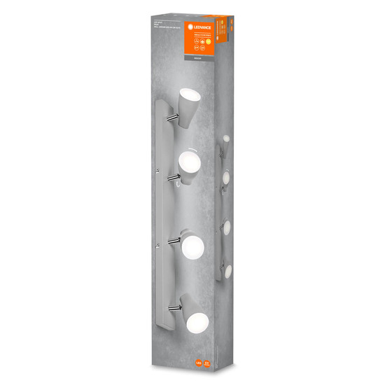 LEDVANCE LED Spot SPOT PEAR GREY 4 x 4.3W 2700K GU10 Warmweiss 4058075826557