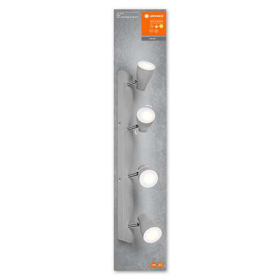 LEDVANCE LED Spot SPOT PEAR GREY 4 x 4.3W 2700K GU10 Warmweiss 4058075826557